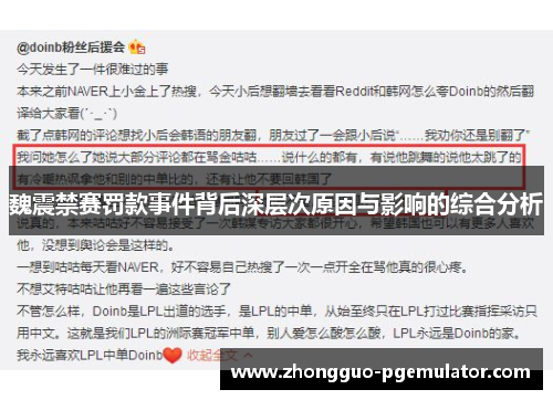 魏震禁赛罚款事件背后深层次原因与影响的综合分析