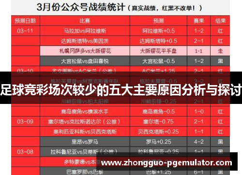 足球竞彩场次较少的五大主要原因分析与探讨
